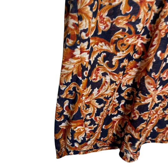 DNA Collective Blouse Women's Medium V-Neck Sleeveless Sheer Tank Top Printed - Picture 4 of 9